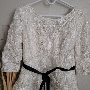 Alex Evenings Women's White Blouse